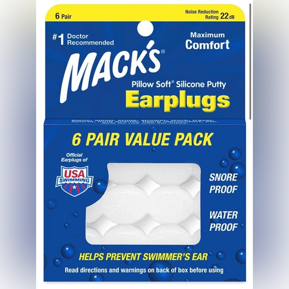 Mack's Pillow Soft Silicone Earplugs - 6 Pair, Value Pack